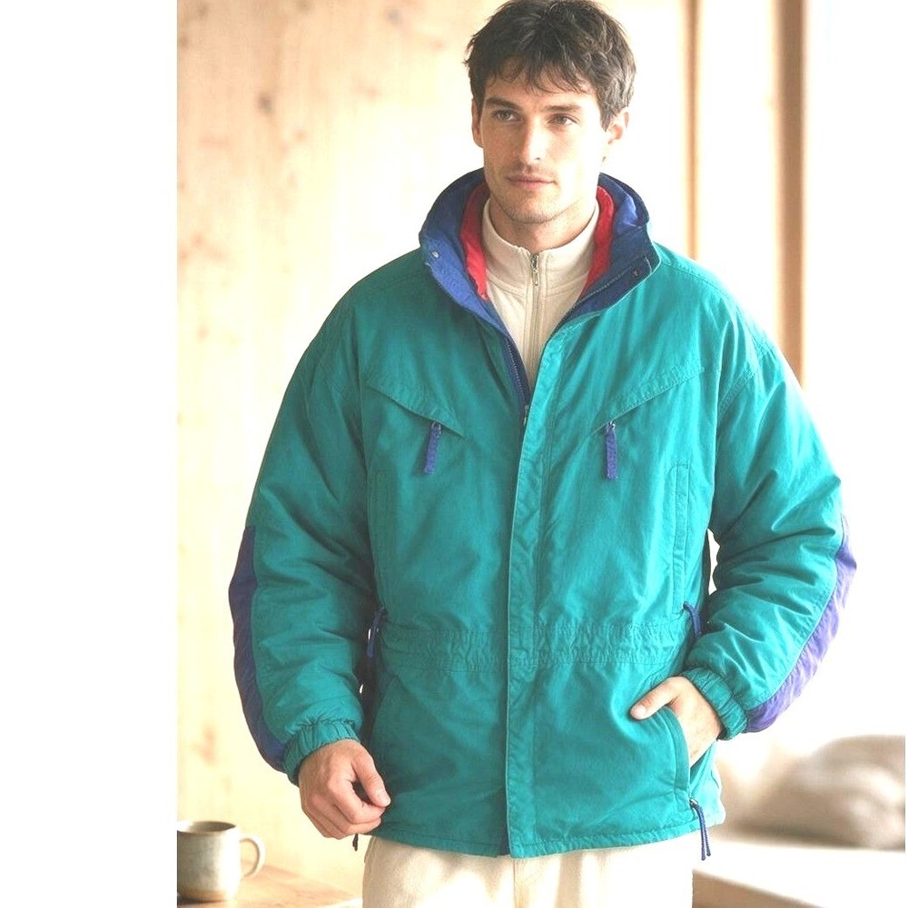 VTG 90s Y2K Columbia Mens Whirlbird 3-in-1 Ski Jacket Colorblock Sz L #366Dbx